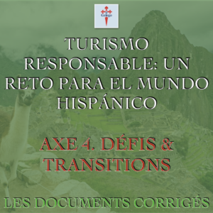 TURISMO RESPONSABLE - AXE 4. DÉFIS ET TRANSITIONS